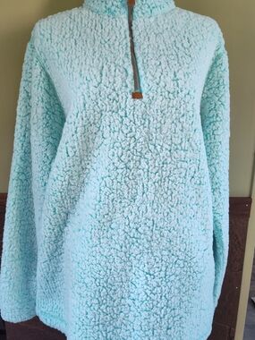 Cozy Faux Fur Knit Sweater - Green